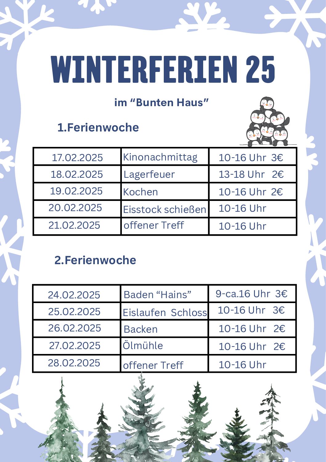 Winterferienprogramm 2025