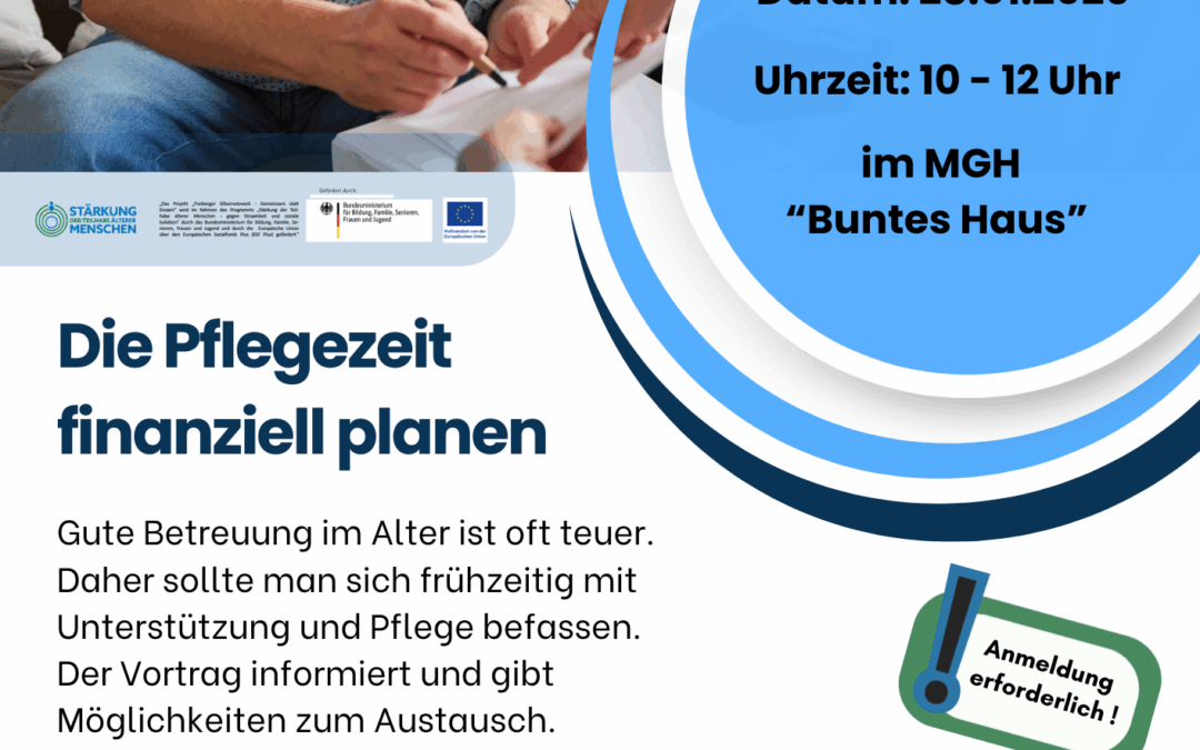 Pflegezeit finanziell planen